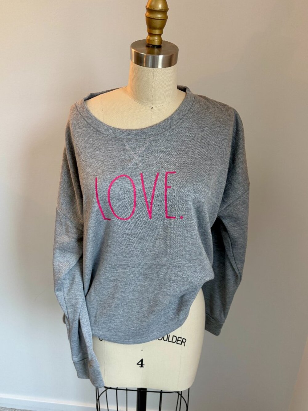 Rae Dunn Girlhoodcore "LOVE" Graphic Crewneck Sweatshirt / Loungewear- small